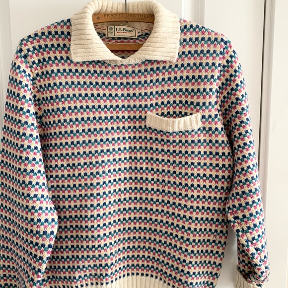 L.L. Bean Multicolor Crewneck Sweater - Picture 2 of 7